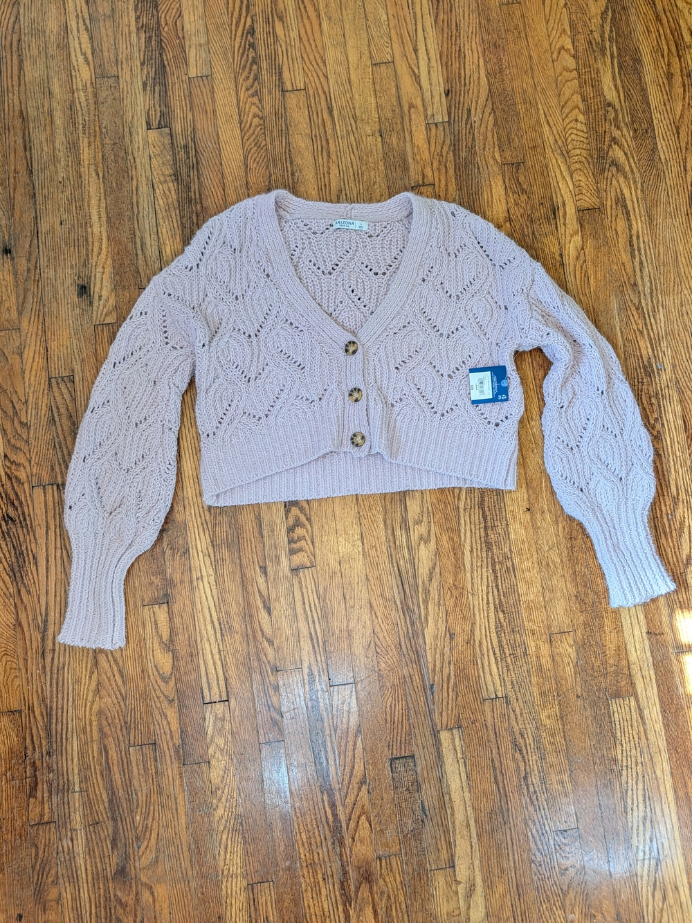 Arizona Jean Co. Knit Cardigan in Pink Size Large NWT